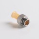 Authentic Auguse CG V2 510 Drip Tip for RBA / RTA / RDA Atomizer - Yellow + Silver β, PEI + SS, 22mm