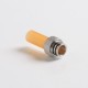 Authentic Auguse CG V2 510 Drip Tip for RBA / RTA / RDA Atomizer - Yellow + Silver μ, PEI + SS, 30mm