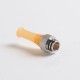 Authentic Auguse CG V2 510 Drip Tip for RBA / RTA / RDA Atomizer - Yellow + Silver γ, PEI + SS, 35mm