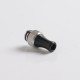 Authentic Auguse CG V2 510 Drip Tip for RBA / RTA / RDA Atomizer - Black + Silver ε, POM + SS, 25mm