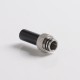 Authentic Auguse CG V2 510 Drip Tip for RBA / RTA / RDA Atomizer - Black + Silver μ, POM + SS, 30mm