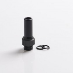 Authentic Auguse CG V2 510 Drip Tip for RBA / RTA / RDA Vape Atomizer - Matte Black μ, POM + SS, 30mm