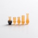 Authentic Auguse CG V2 510 Drip Tip kit for RBA / RTA / RDA Atomizer - Yellow + Matte Black, PEI + SS (5 PCS)