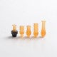 Authentic Auguse CG V2 510 Drip Tip kit for RBA / RTA / RDA Atomizer - Yellow + Glossy Black, PEI + SS (5 PCS)