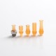 Authentic Auguse CG V2 510 Drip Tip kit for RBA / RTA / RDA Atomizer - Yellow + Silver, PEI + SS (5 PCS)