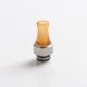 Authentic Auguse CG V2 510 Drip Tip kit for RBA / RTA / RDA Atomizer - Yellow + Silver, PEI + SS (5 PCS)