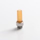 Authentic Auguse CG V2 510 Drip Tip kit for RBA / RTA / RDA Atomizer - Yellow + Silver, PEI + SS (5 PCS)