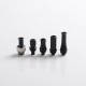 Authentic Auguse CG V2 510 Drip Tip kit for RBA / RTA / RDA Atomizer - Black + Silver, POM + SS (5 PCS)