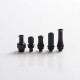 Authentic Auguse CG V2 510 Drip Tip kit for RBA / RTA / RDA Atomizer - Glossy Black, POM + SS (5 PCS)