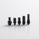 Authentic Auguse CG V2 510 Drip Tip kit for RBA / RTA / RDA Atomizer - Matte Black, POM + SS (5 PCS)