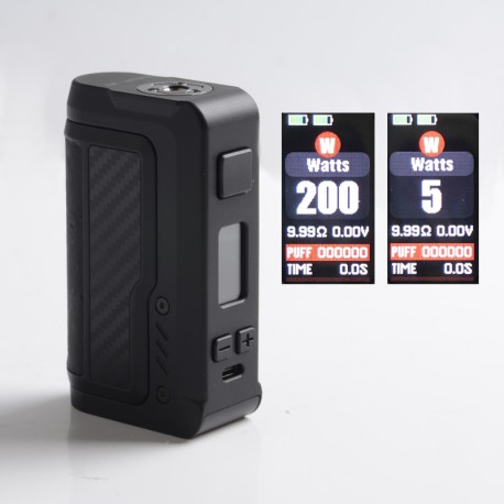 [Ships from Bonded Warehouse] Authentic VandyVape Gaur-21 200W Dual 21700 Box Mod - Carbon Fiber Black, VW 5~200W