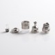 SXK BY-kA V.9 V9 MTL RTA Rebuildable Tank Atomizer - Silver, Nano Version 3.0ml, 22mm Diameter