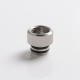 Authentic Auguse CG V2 510 Drip Tip for RBA / RTA / RDA Vape Atomizer - Yellow + Silver μ, PEI + SS, 30mm
