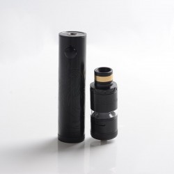 Authentic Vapefly Siegfried Kit with Siegfried Mesh RTA + Siegfried Tube Mod - Black, 1 x 18650 / 20700 / 21700, 7.0ml, 25.2mm