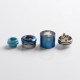 Authentic Hellvape Hellbeast RDA Rebuildable Dripping Vape Atomizer w/ BF Pin - Blue, Stainless Steel, 24mm Diameter