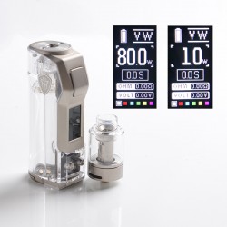 [Ships from Bonded Warehouse] Authentic Rincoe Jellybox Mini 80W Box Mod with Jellytank Kit - Full Clear, 1~80W, 4.8ml