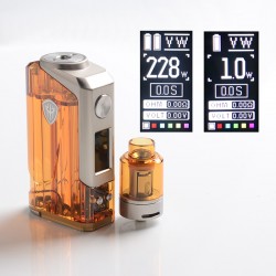 [Ships from Bonded Warehouse] Authentic Rincoe Jellybox 228W Box Mod with Jellytank Kit - Amber Clear, 1~228W, 2 x 18650