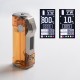 Authentic Rincoe Jellybox Mini 80W Box Mod - Amber Clear, 1 x 18650 / 20700 / 21700, VW 1~80W, TC 200~600'F (100~315'C)