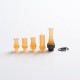 Authentic Auguse CG V2 510 Drip Tip kit for RBA / RTA / RDA Vape Atomizer - Yellow + Matte Black, PEI + SS (5 PCS)