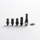 Authentic Auguse CG V2 510 Drip Tip kit for RBA / RTA / RDA Vape Atomizer - Black + Silver, POM + SS (5 PCS)