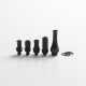 Authentic Auguse CG V2 510 Drip Tip kit for RBA / RTA / RDA Vape Atomizer - Matte Black, POM + SS (5 PCS)