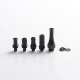 Authentic Auguse CG V2 510 Drip Tip kit for RBA / RTA / RDA Vape Atomizer - Glossy Black, POM + SS (5 PCS)