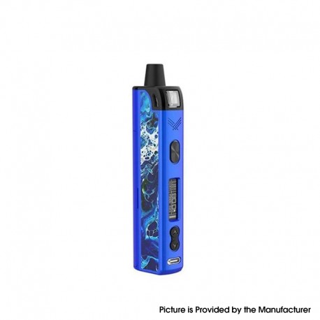 Authentic Vapefly Optima Pod System 80W Pod System Mod Kit - Blue, 3.5ml Pod Cartridge, 5~80W, 1 x 18650