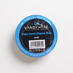 [Ships from Bonded Warehouse] Authentic VandyVape Triple Fused Clapton Wire Coil for RTA / RDA - 28GA x 3 + 38GA, Ni80 (10 Ft)