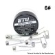 Authentic ETU Pre-built Coil Wire - 0.24ohm, Ni80, Kernel 28GA x 22GA + 40GA x 32GA, Wrapped 0.3 x 0.6 + 0.08 x 32 (10 PCS)