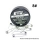 Authentic ETU Pre-built Coil Wire - 0.4ohm, Ni80, Kernel (28GA + 38GA) x 4 + 40GA, Wrapped (0.1 + 0.3) x 4 + 0.08 (10 PCS)