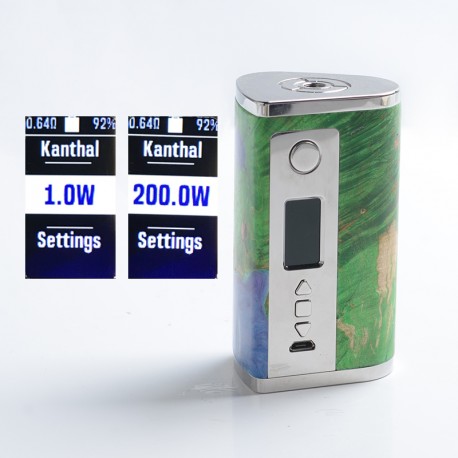 Authentic Ultroner Sphinx DNA250C 200W TC VW Box Mod - Green, 1~200W, 2 x 18650 / 20700 / 21700, Evolv DNA250C Chipset