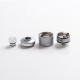 Authentic BP Mods Bushido V3 RDA Dripping Atomizer w/ BF Pin - Frosted Silver + Glossy Silver, Stainless Steel, 22mm Diameter