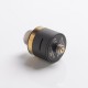 Authentic BP Mods Bushido V3 RDA Dripping Atomizer w/ BF Pin - DLC Gray + Genuine Gold, Stainless Steel, 22mm Diameter