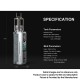 Authentic Voopoo Drag X Plus 100W VW Pod Mod + TPP Tank Kit - Smoky Grey, 5~100W, 1 X 21700 / 18650, GENE.FAN 2.0 Chip, 5.5ml