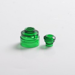 Authentic Yachtvape Claymore RDA Replacement Top Cap + Drip Tip - Translucent Green