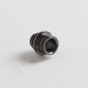 Authentic Auguse CG108P CG Pro 510 Drip Tip w/ 5 x Plugs for RTA / RDA / RDTA Atomizer - Gunmetal + White, SS + POM, 30.5mm