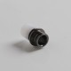 Authentic Auguse CG108P CG Pro 510 Drip Tip w/ 5 x Plugs for RTA / RDA / RDTA Atomizer - Gunmetal + White, SS + POM, 30.5mm