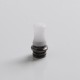 Authentic Auguse CG108P CG Pro 510 Drip Tip w/ 5 x Plugs for RTA / RDA / RDTA Atomizer - Gunmetal + White, SS + POM, 30.5mm