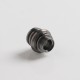 Authentic Auguse CG108P CG Pro 510 Drip Tip w/ 5 x Plugs for RTA / RDA / RDTA Atomizer - Gunmetal + Black, SS + POM, 30.5mm