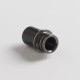 Authentic Auguse CG108P CG Pro 510 Drip Tip w/ 5 x Plugs for RTA / RDA / RDTA Atomizer - Gunmetal + Black, SS + POM, 30.5mm