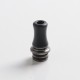 Authentic Auguse CG108P CG Pro 510 Drip Tip w/ 5 x Plugs for RTA / RDA / RDTA Atomizer - Gunmetal + Black, SS + POM, 30.5mm