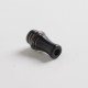 Authentic Auguse CG108P CG Pro 510 Drip Tip w/ 5 x Plugs for RTA / RDA / RDTA Atomizer - Gunmetal + Black, SS + POM, 30.5mm