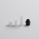 Authentic Auguse CG108P CG Pro 510 Drip Tip w/ 5 x Plugs for RTA / RDA / RDTA Atomizer - Black + White, SS + POM, 30.5mm