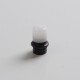 Authentic Auguse CG108P CG Pro 510 Drip Tip w/ 5 x Plugs for RTA / RDA / RDTA Atomizer - Black + White, SS + POM, 30.5mm