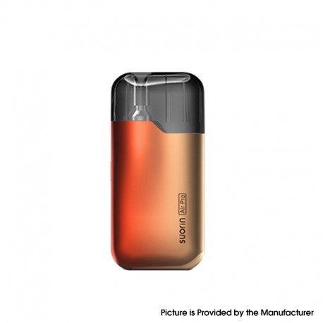 Authentic Suorin Air Pro 18W 930mAh Pod System Starter Kit - Sunglow Gold, 4.9ml Pod Cartridge, 1.0ohm