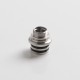 Authentic Auguse CG108P CG Pro 510 Drip Tip w/ 5 x Plugs for RTA / RDA / RDTA Vape Atomizer - Silver + Yellow, SS + PEI, 30.5mm