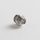 Authentic Auguse CG108P CG Pro 510 Drip Tip w/ 5 x Plugs for RTA / RDA / RDTA Vape Atomizer - Silver + Yellow, SS + PEI, 30.5mm