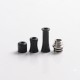 Authentic Auguse CG108P CG Pro 510 Drip Tip w/ 5 x Plugs for RTA / RDA / RDTA Vape Atomizer - Silver + Black, SS + POM, 30.5mm