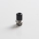 Authentic Auguse CG108P CG Pro 510 Drip Tip w/ 5 x Plugs for RTA / RDA / RDTA Vape Atomizer - Silver + Black, SS + POM, 30.5mm