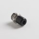 Authentic Auguse CG108P CG Pro 510 Drip Tip w/ 5 x Plugs for RTA / RDA / RDTA Vape Atomizer - Silver + Black, SS + POM, 30.5mm